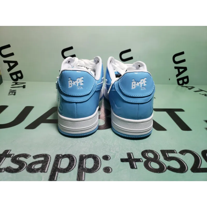 OG A Bathing Ape Bape Sta Low White Blue,1M70-191-001