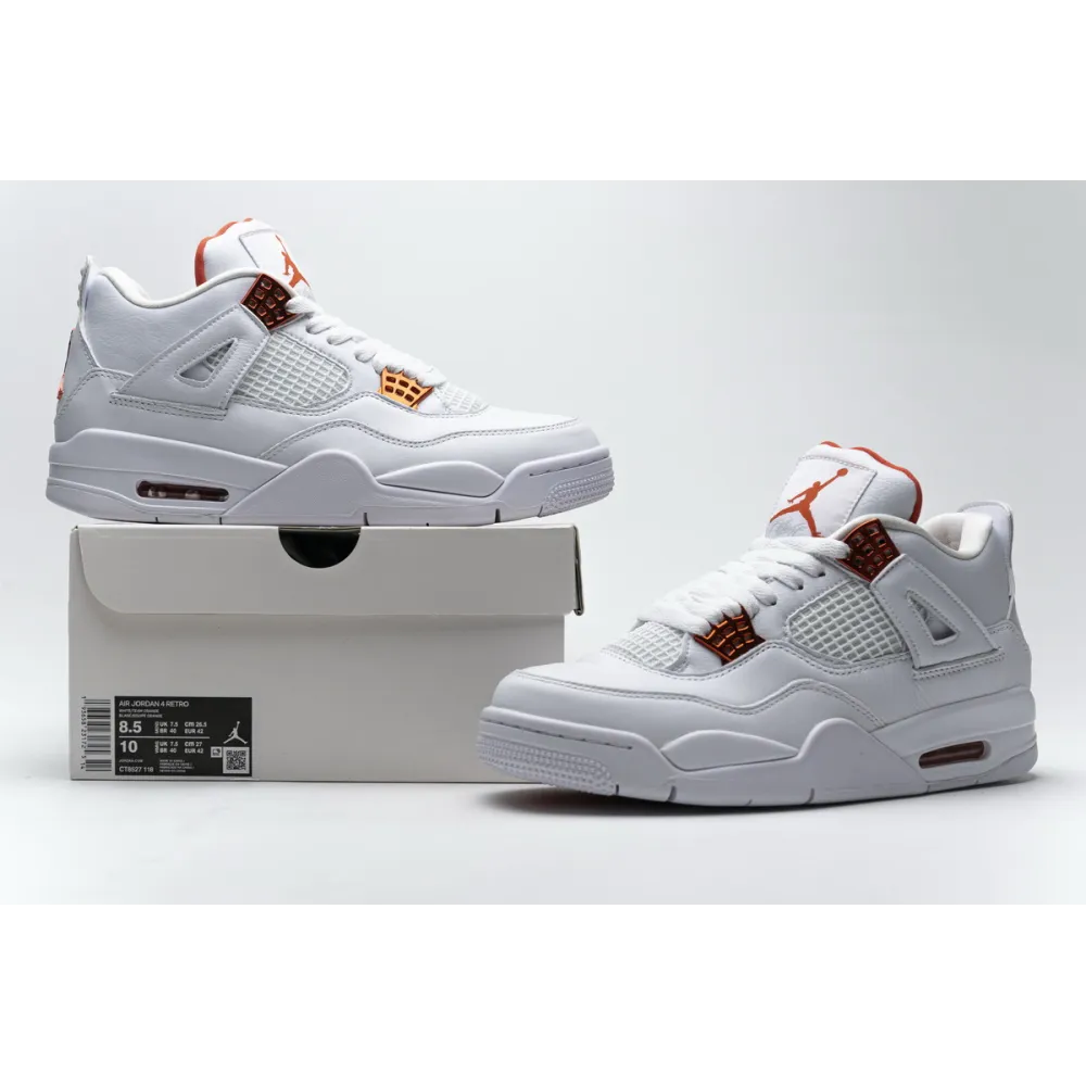 Uabat Jordan 4 Retro Metallic Orange,CT8527-118 