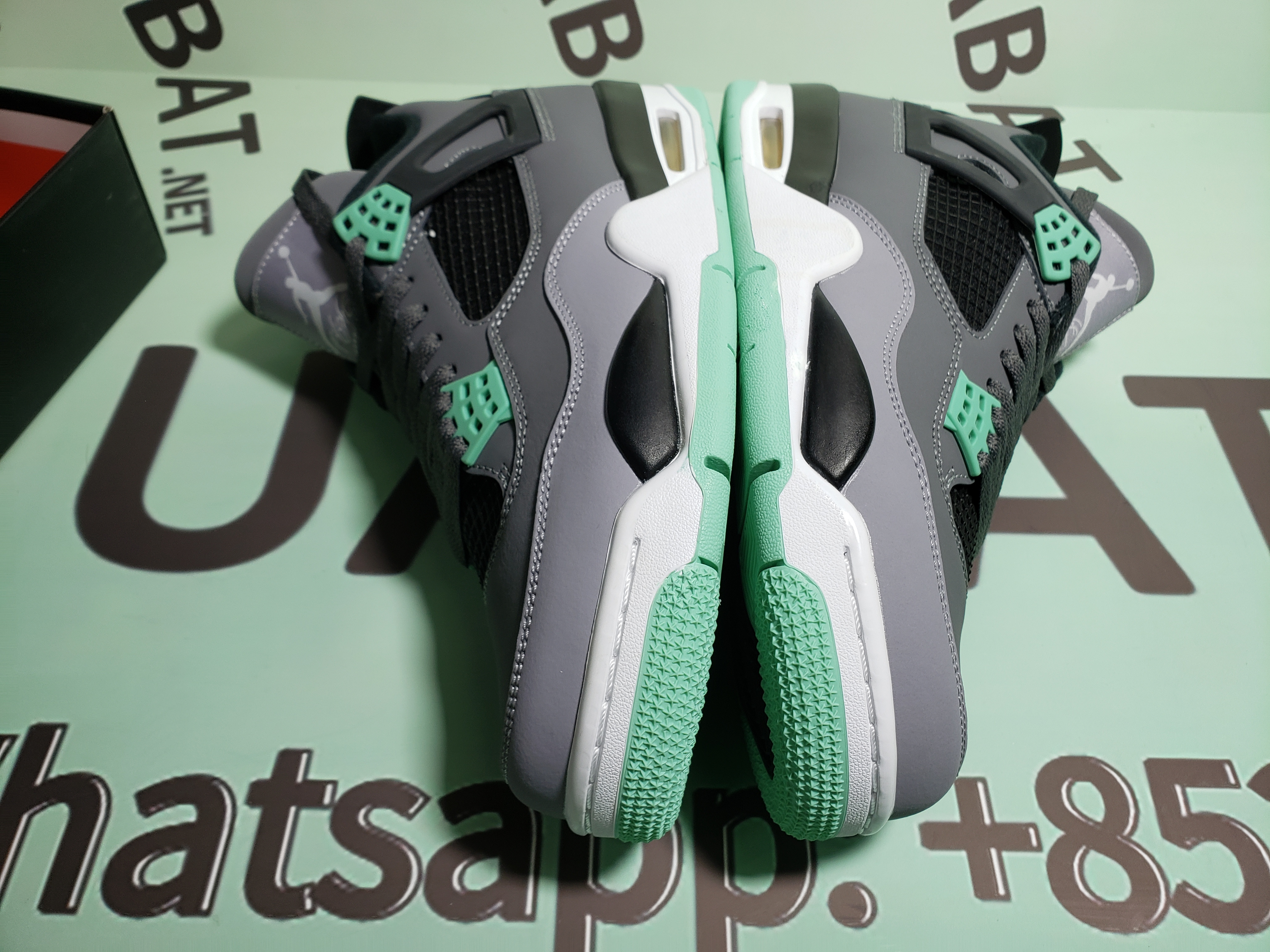 Uabat Jordan 4 Retro Green Glow , 308497-033   
