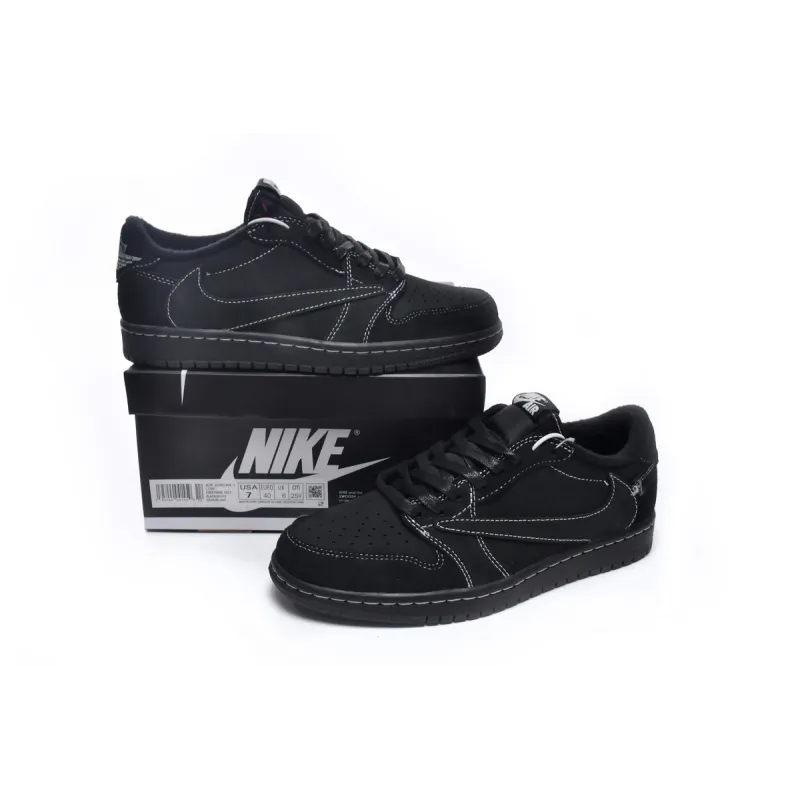 (Limited time special price $79)  Uabat Jordan 1 Retro Low SP Travis Scott Black Phantom,  DM7866-001