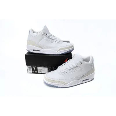 OG Air Jordan 3 Retro Pure White , 136064-111   01