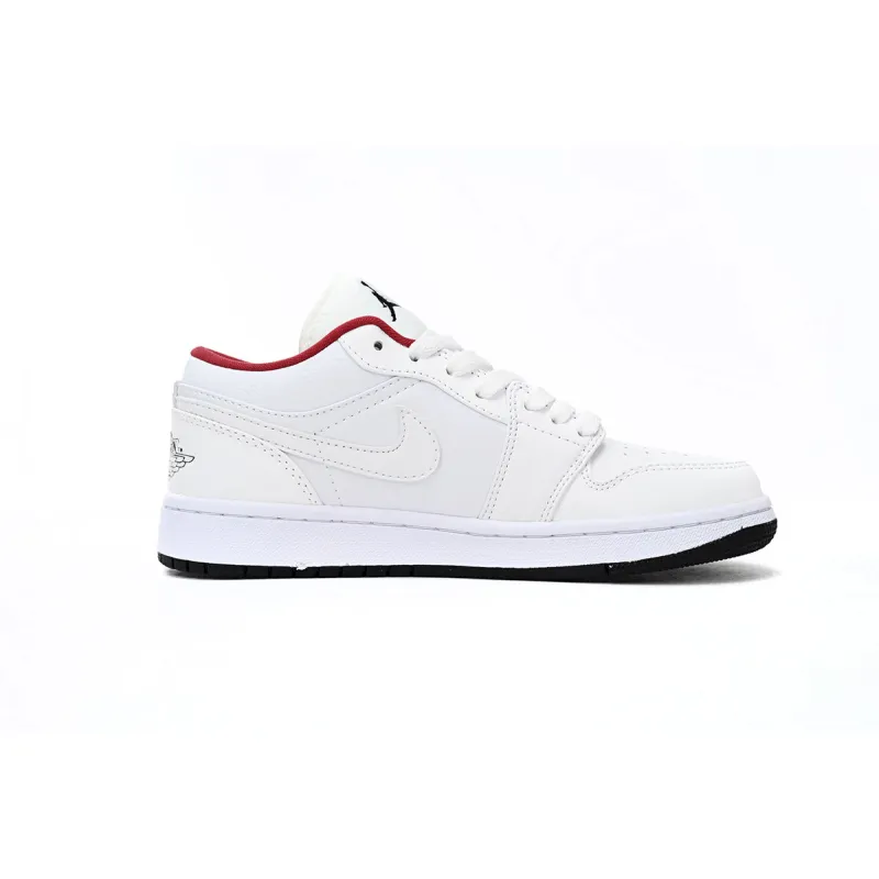 OG Jordan 1 Low White Gym Red Black ,  553560-164    