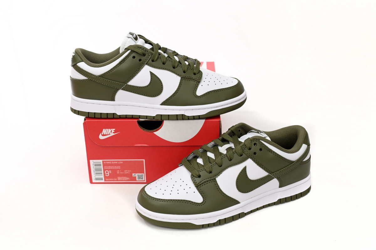 OG Dunk Low White Scattered olive Green, DD1503-200