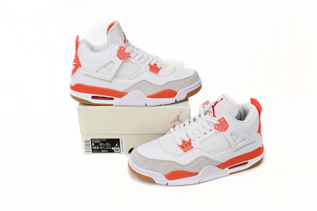 Uabat Air Jordan 4 White Orange,DR5415-108
