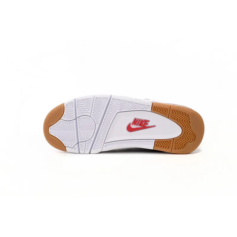 Uabat SB x Air Jordan 4 White Red,DR5415-160