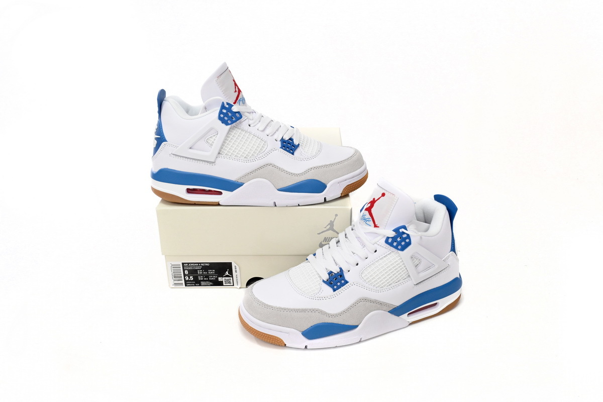 Uabat SB x Air Jordan 4 White Blue,DR5415-104