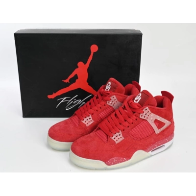 Uabat Jordan 4 Retro Wine red ink splashing,904282 01