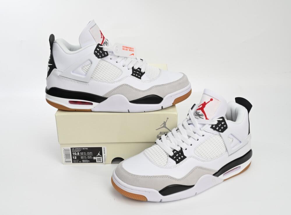 Uabat Jordan 4 Retro White Black,DR5415-100