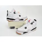 Uabat Jordan 4 Retro White Black,DR5415-100