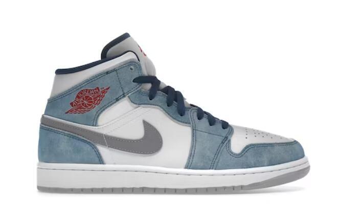 Uabat Jordan 1 Mid French Blue Fire Red,DN3706-401
