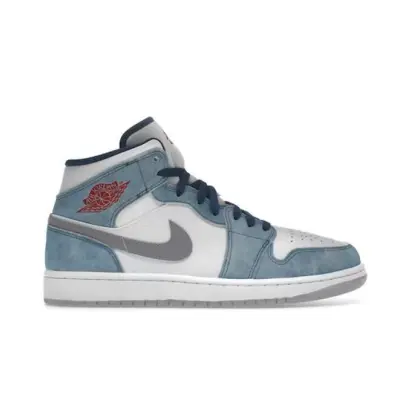Uabat Jordan 1 Mid French Blue Fire Red,DN3706-401 01