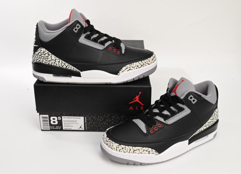 OG Air Jordan 3 Retro Black Cement 2018,854262-001