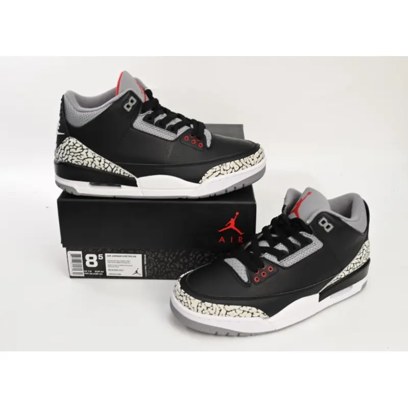 OG Air Jordan 3 Retro Black Cement 2018,854262-001