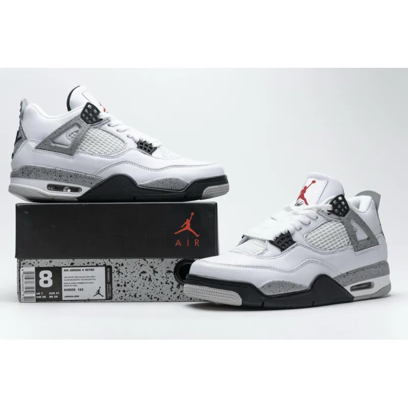 (50%off limited time promote) Jordan 4 Retro White Cement ,840606-192