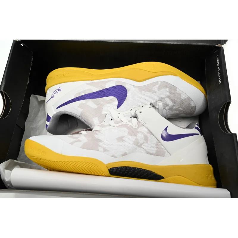 Uabat Kobe 8 Low White/Purple-Yellow,555035-101