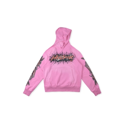Hellstar Brainwashed Without Brain Hoodie Pink 01
