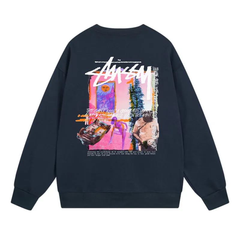 Stussy Hoodie Navy Blue，XB505