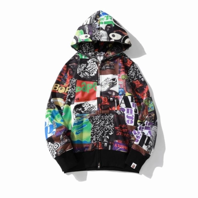 BAPE Thermography Shark Full Zip Hoodie Colorful  01