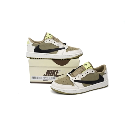 Uabat Travis Scott  Air Jordan 1 Low Black, White, Green,FZ3124-200 01