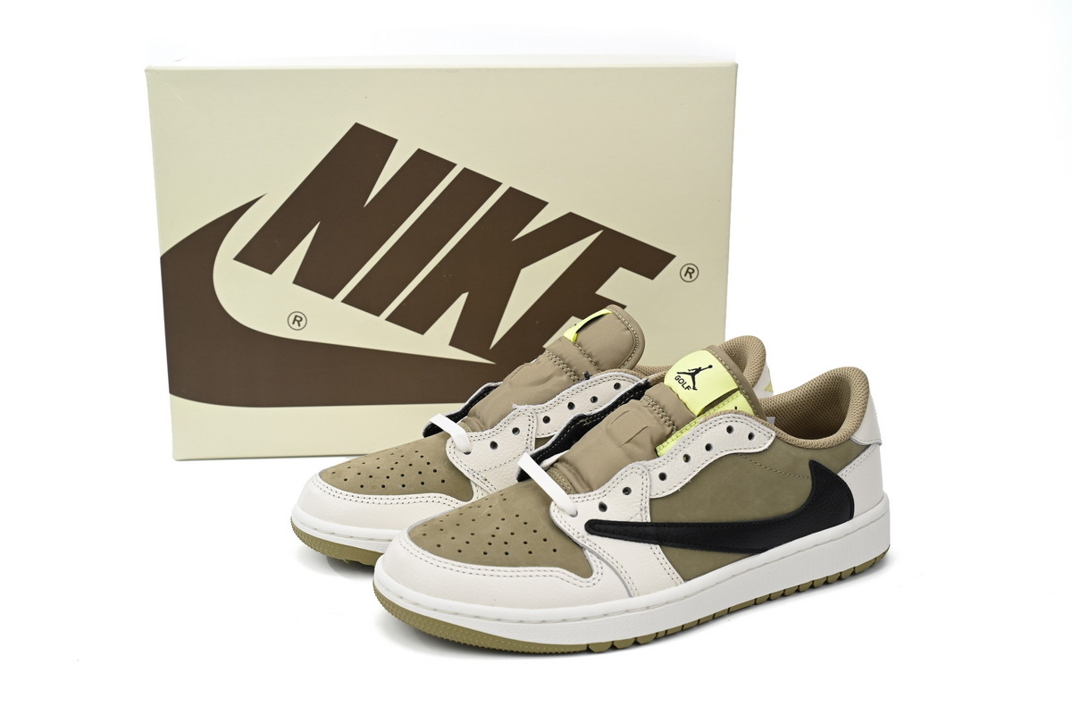 Uabat Travis Scott  Air Jordan 1 Low Black, White, Green,FZ3124-200