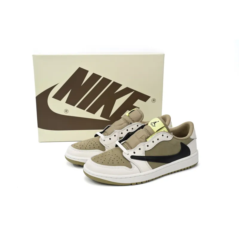 Uabat Travis Scott  Air Jordan 1 Low Black, White, Green,FZ3124-200