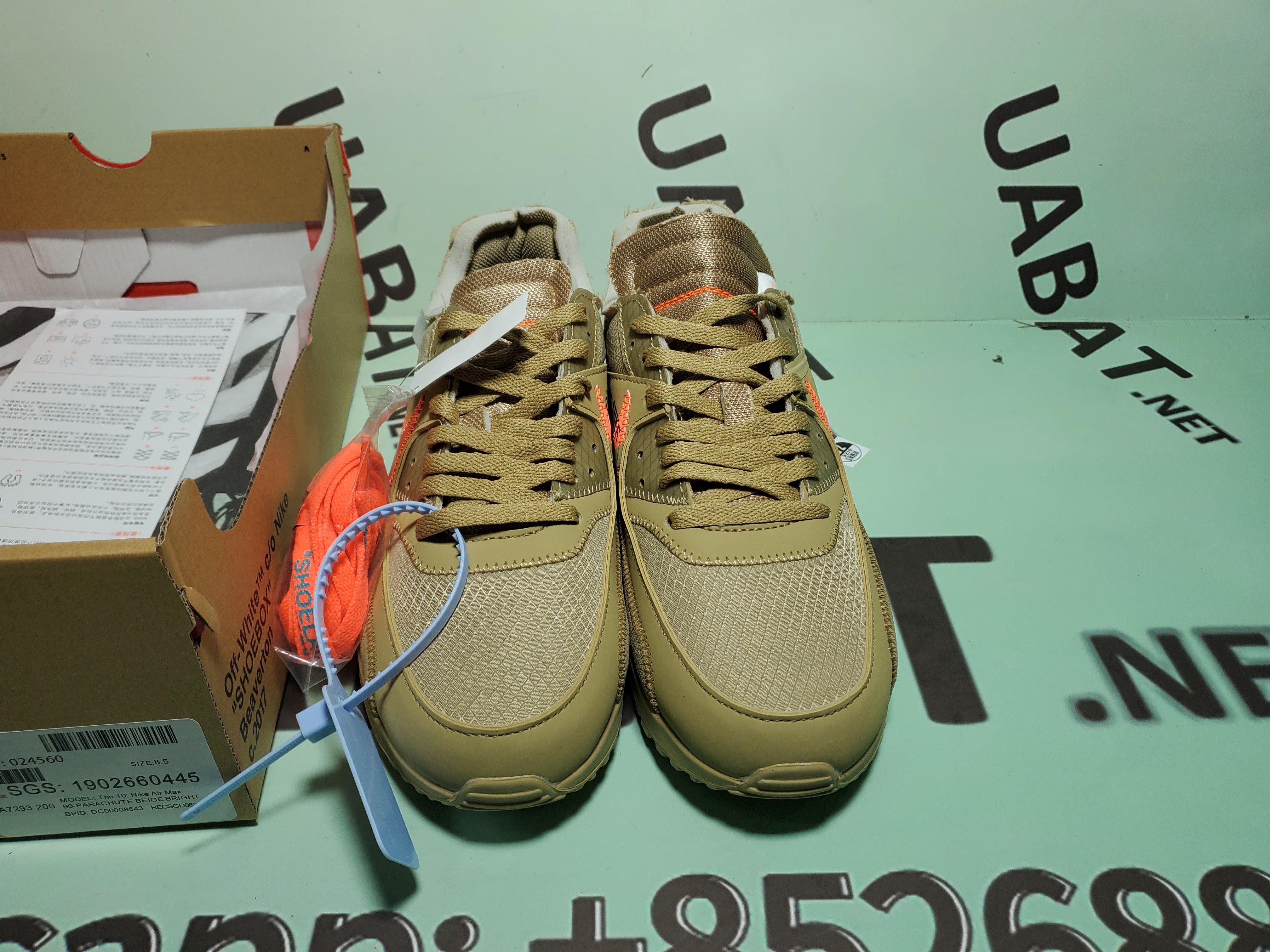 Uabat Air Max 90 OFF-WHITE Desert Ore ,AA7293-200