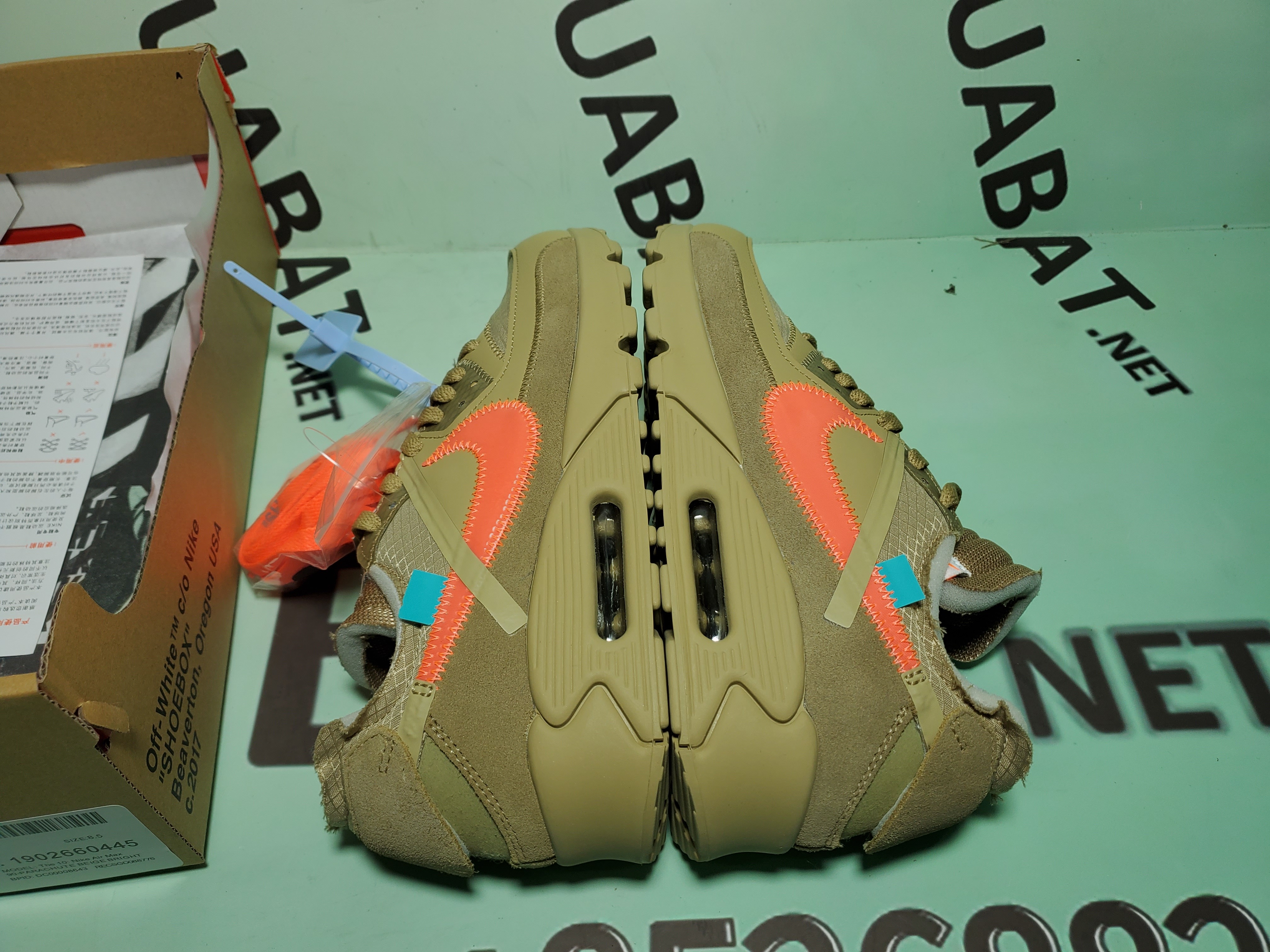 Uabat Air Max 90 OFF-WHITE Desert Ore ,AA7293-200