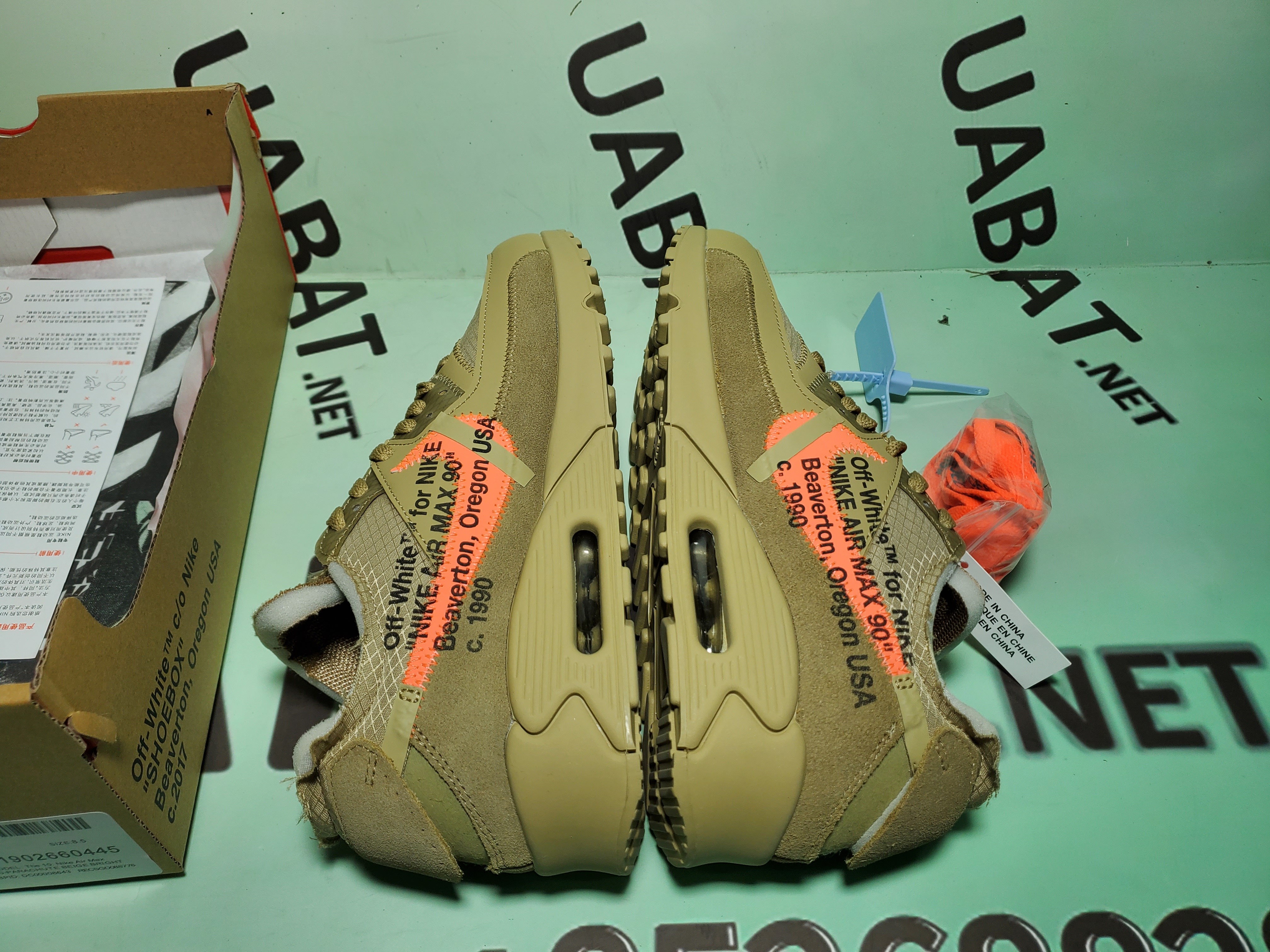 Uabat Air Max 90 OFF-WHITE Desert Ore ,AA7293-200
