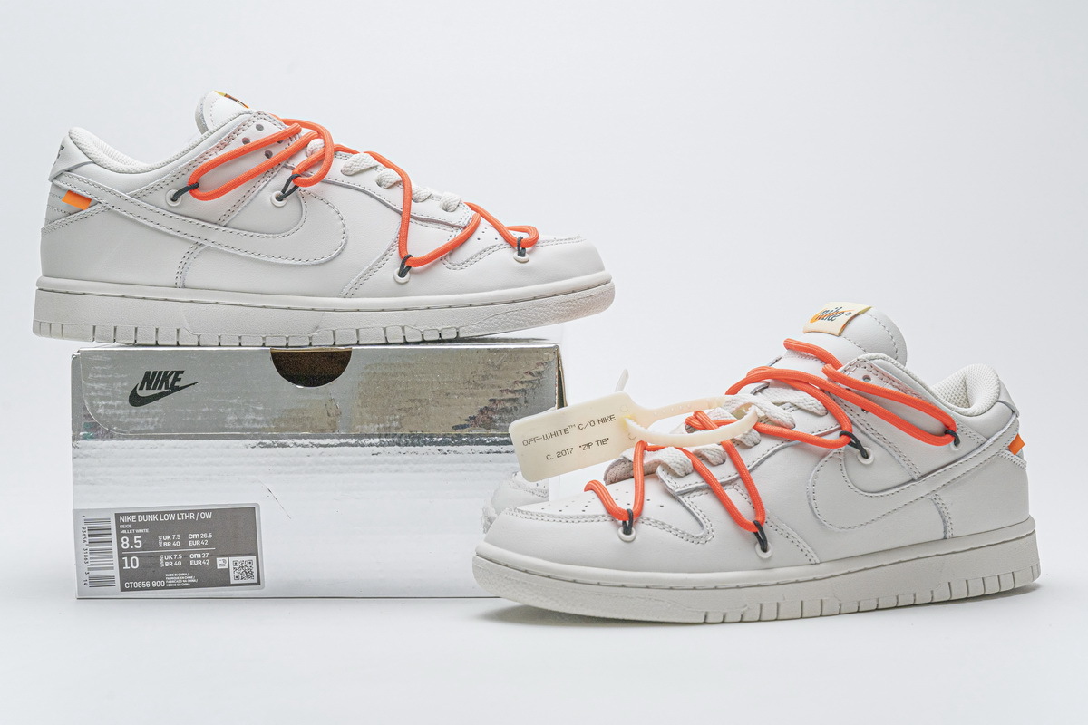Uabat SB Dunk Off-White Low White Black Orange,CT0856-900