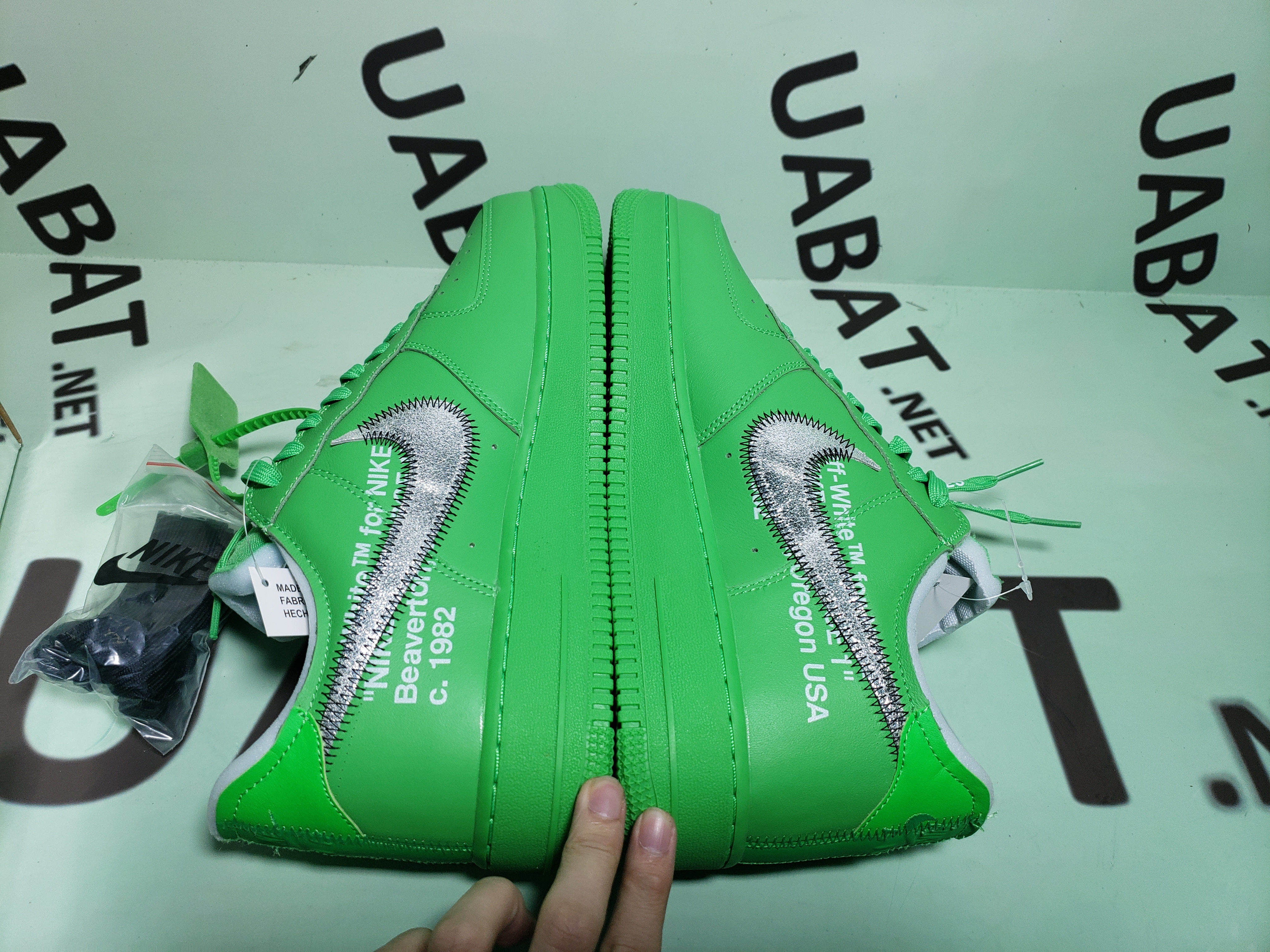 Uabat Air Force 1 Low Off-White Light Green Spark,DX1419-300