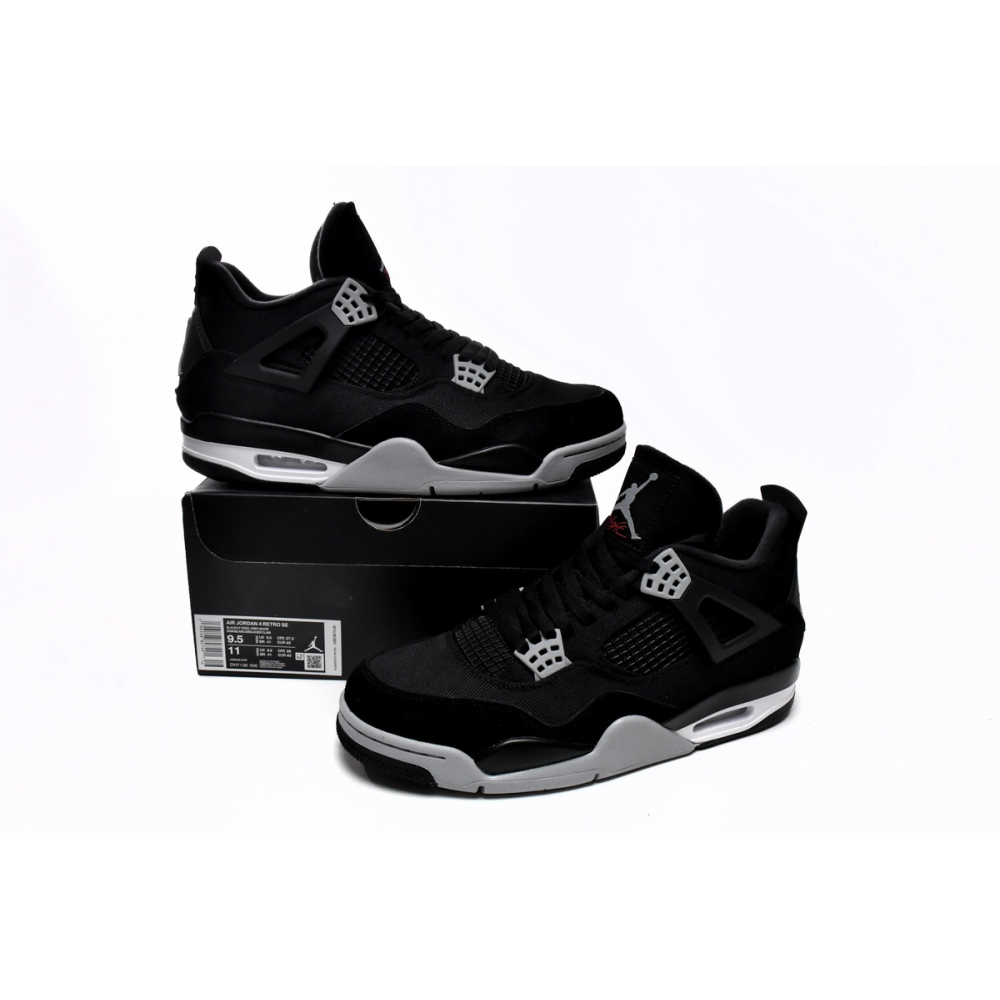 OG Jordan 4 Retro SE Black Canvas ,DH7138-006   