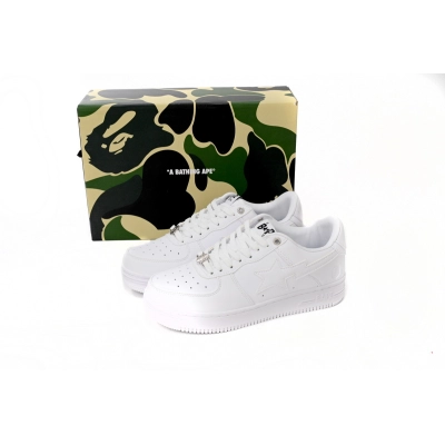 {20$ OFF, Litmited Time} OG A Bathing Bapesta Sta Low M2 White Leather 01