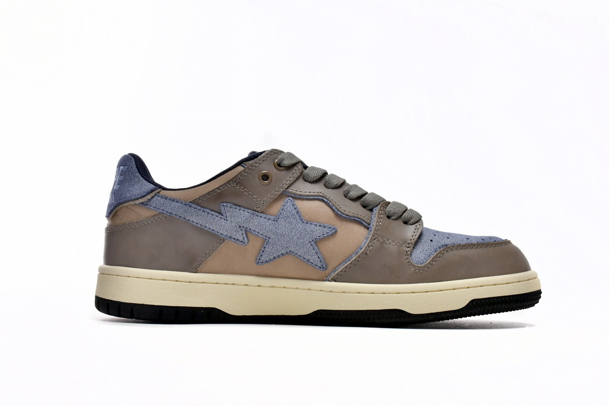 Uabat A Bathing Ape Bape SK8 Sta Vintage Beige Indigo 1120-291-019