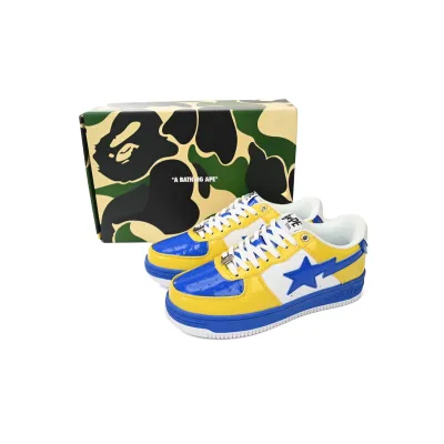 Special Sale A Bathing Ape Bape Sta Low White Baolan Yellow 1180-191-006 02