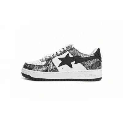 Special Sale A Bathing Ape Bape Sta Low Black Black Snake Skin 1180 191 009 01