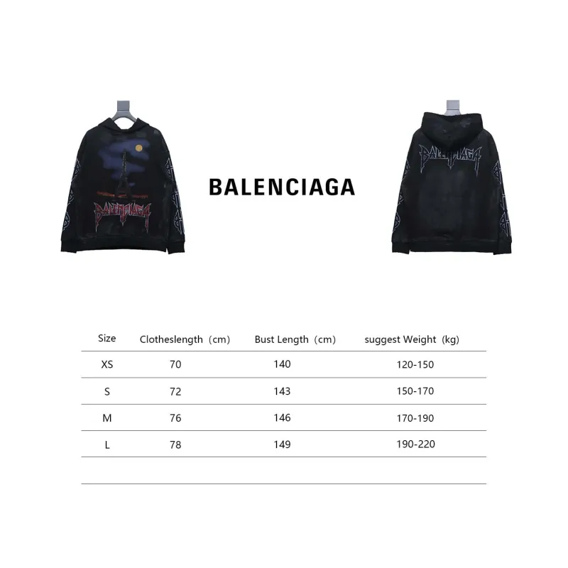 Balenciaga 23FW Reverse Tower Hoodie