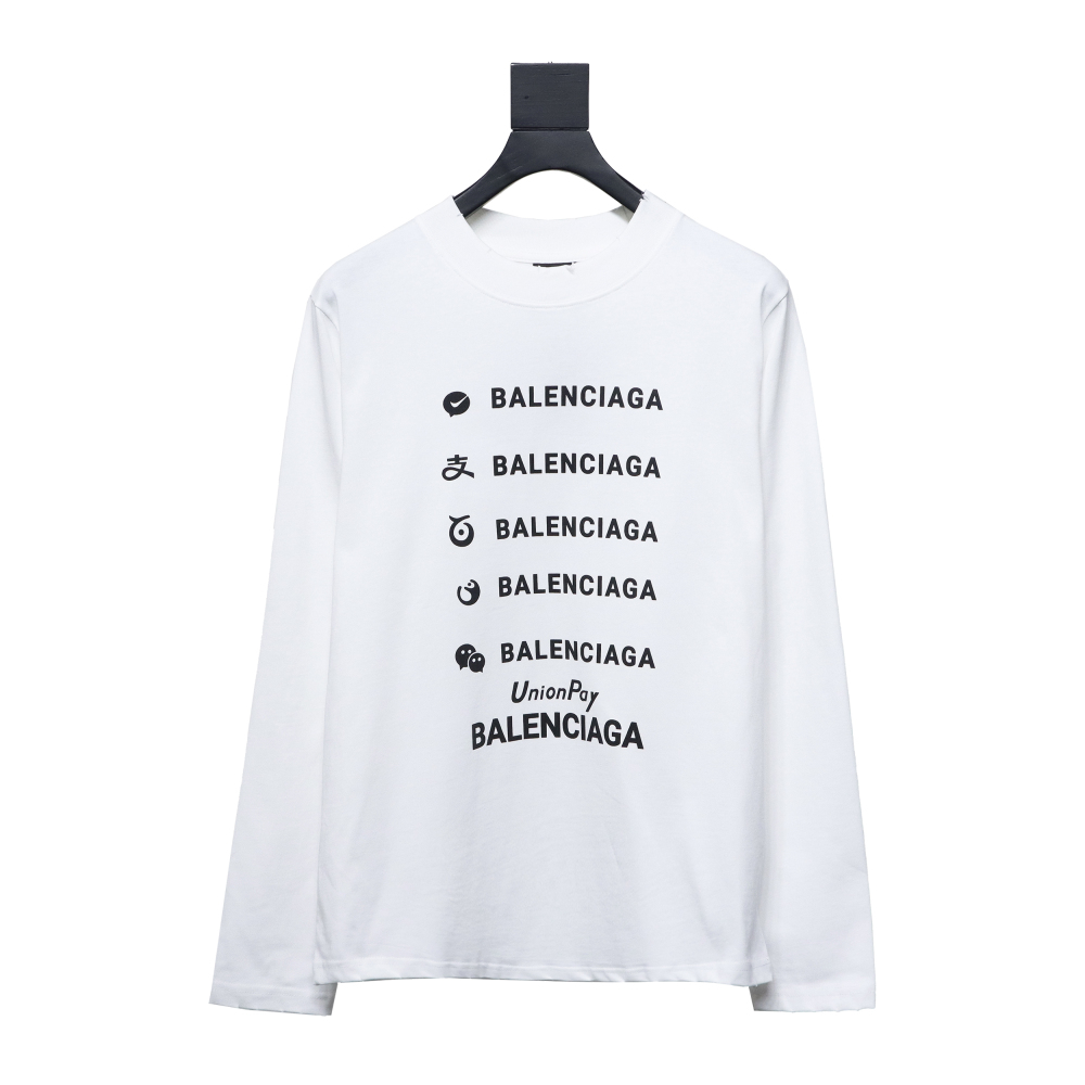  Balenciaga 24S Lettering Crew Neck Hoodie 1