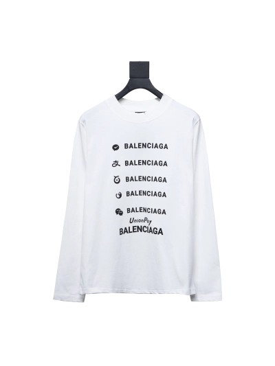 Balenciaga 24S Lettering Crew Neck Hoodie 1 01