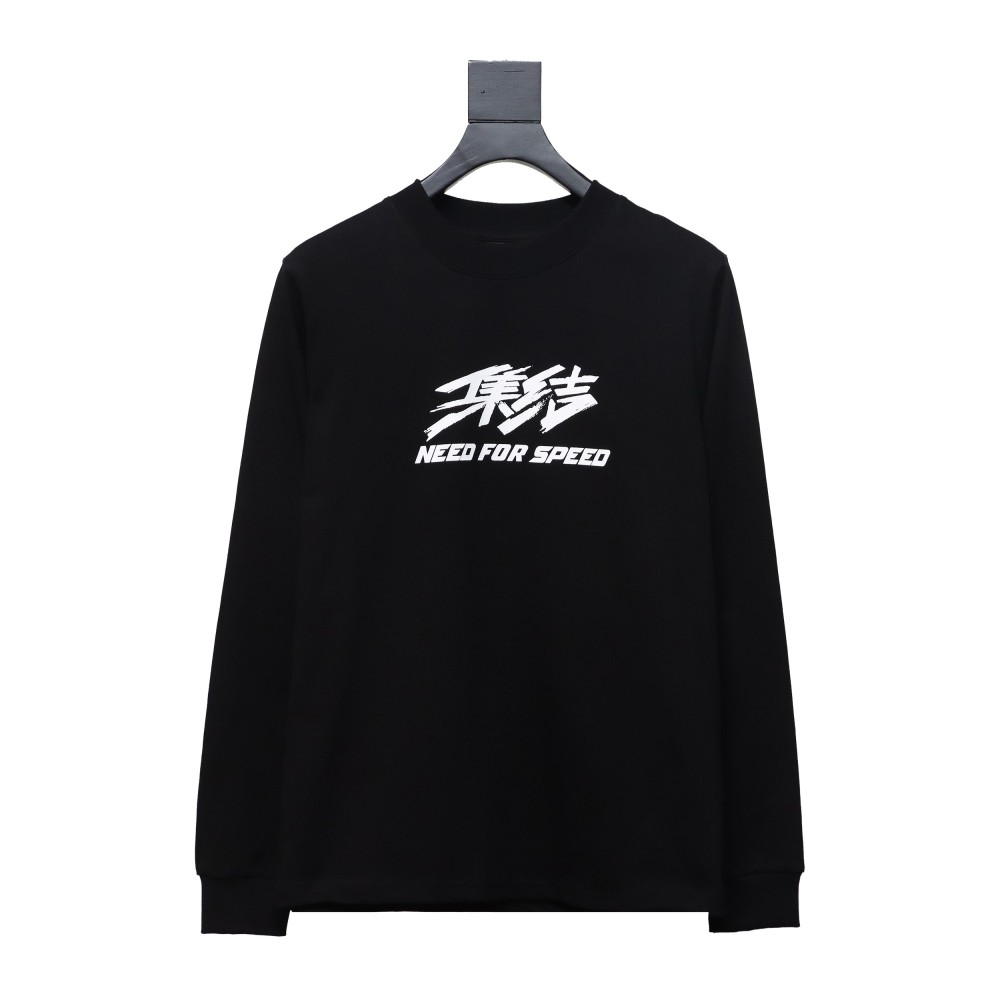  Balenciaga 24S Three-Dimensional Assembly Tape Printing Design Loose Long Sleeve Hoodie