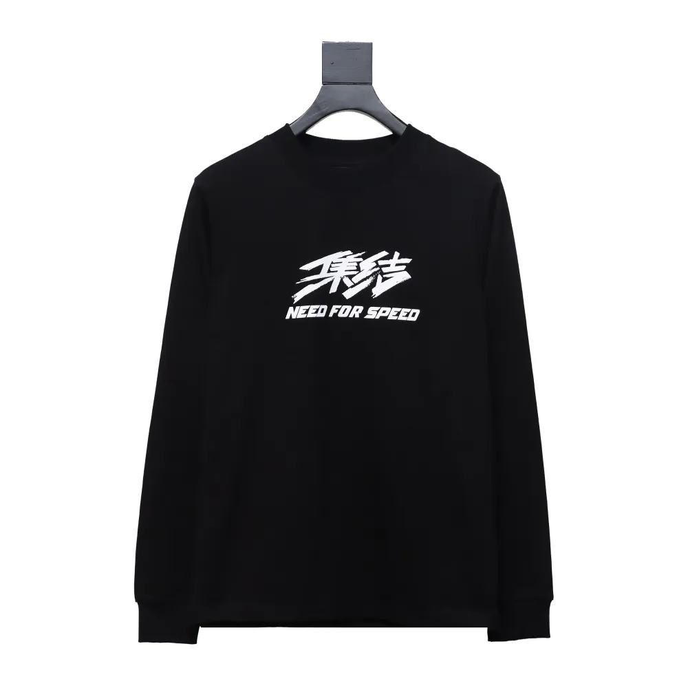 Balenciaga 24S Three-Dimensional Assembly Tape Printing Design Loose Long Sleeve Hoodie