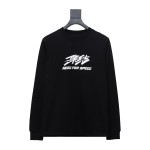  Balenciaga 24S Three-Dimensional Assembly Tape Printing Design Loose Long Sleeve Hoodie
