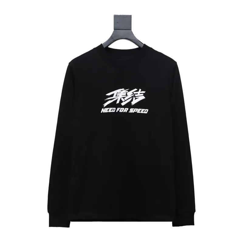 Balenciaga 24S Three-Dimensional Assembly Tape Printing Design Loose Long Sleeve Hoodie