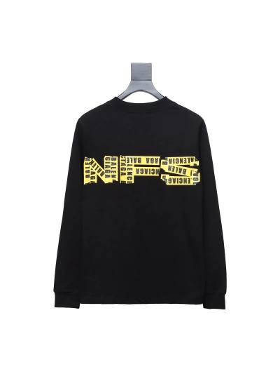 Balenciaga 24S Three-Dimensional Assembly Tape Printing Design Loose Long Sleeve Hoodie 02