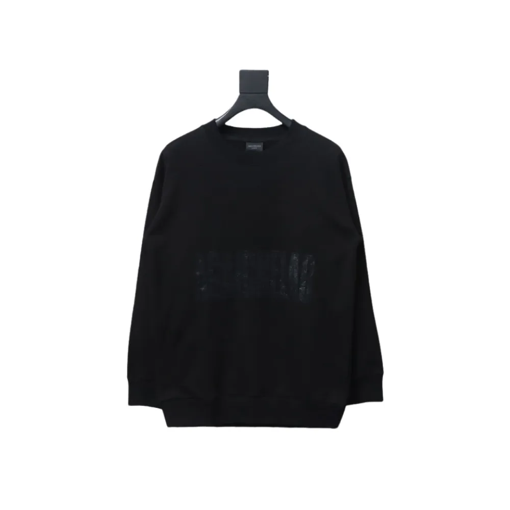 Balenciaga American Tape Lettering Crew Neck Hoodie 1