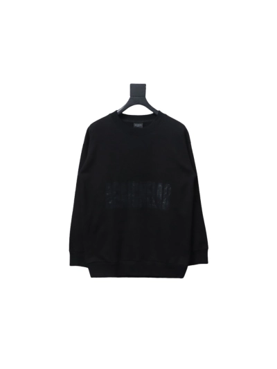 Balenciaga American Tape Lettering Crew Neck Hoodie 1 01