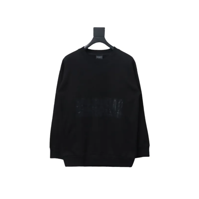 Balenciaga American Tape Lettering Crew Neck Hoodie 1
