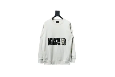 Balenciaga American Tape Lettering Crew Neck Hoodie 2 01