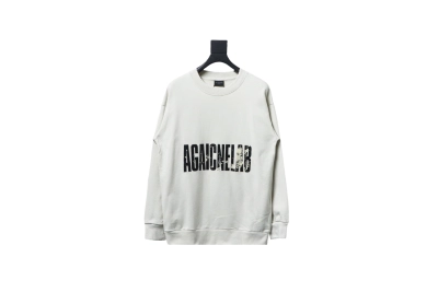 Balenciaga American Tape Lettering Crew Neck Hoodie 2 01