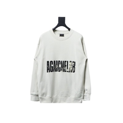  Balenciaga American Tape Lettering Crew Neck Hoodie 2 01