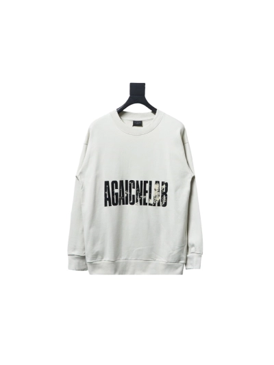 Balenciaga American Tape Lettering Crew Neck Hoodie 2 01